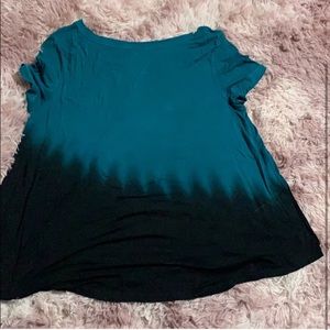 Turquoise and Black Tee
